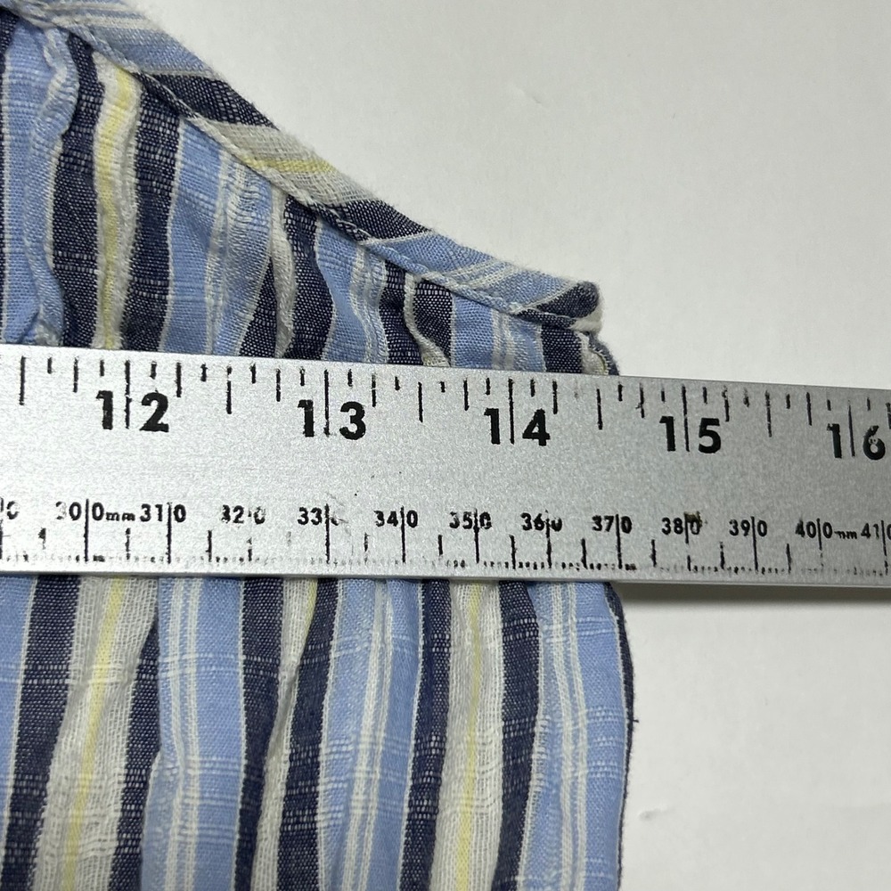 New Aerie Midi Dress Womens XXS Blue White Striped‎ Tiered Smocked Coastal Boho - Picture 6 of 11